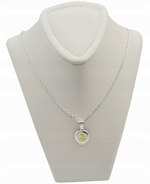Łańcuszek Srebrny Ankier Diamentowany z Serduszkiem pr 925 Grawer Gratis