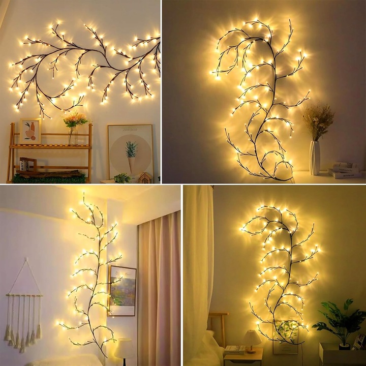 Dekoracja LED W Kształcie Gałęzi, Łańcuch Świetlny Z Gałązkami Wierzby
