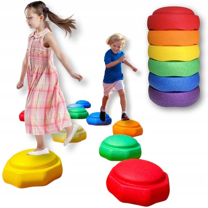 Ścieżka Sensoryczna Kamienie Balansujące Treningu Równowagi Rzeczne Ogrodu