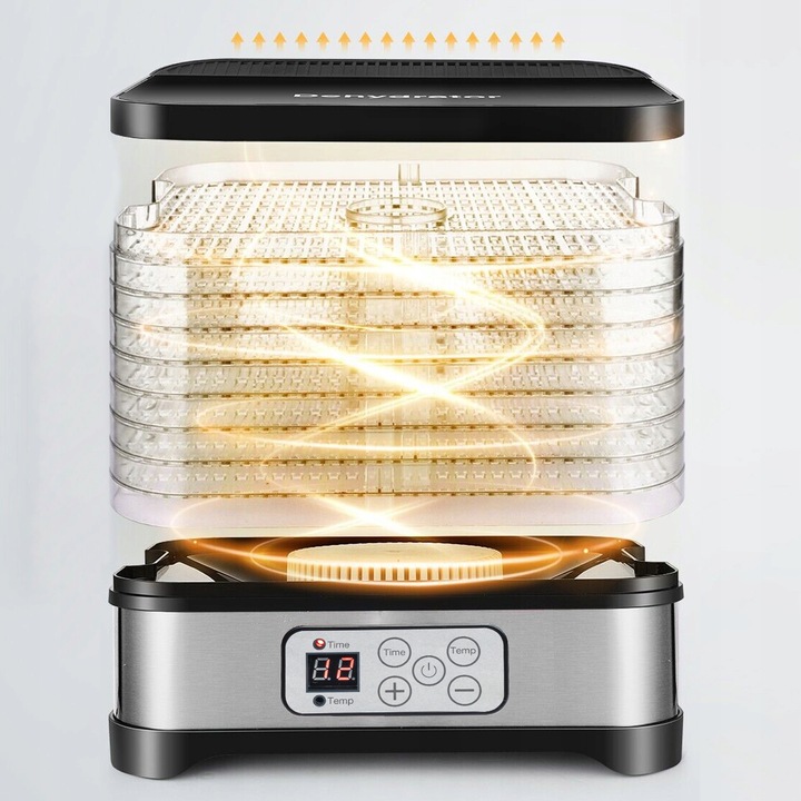 MOCNA SUSZARKA LCD DO GRZYBÓW OWOCÓW WARZYW EKO 5 SIT 240W REGULACJA ZESTAW