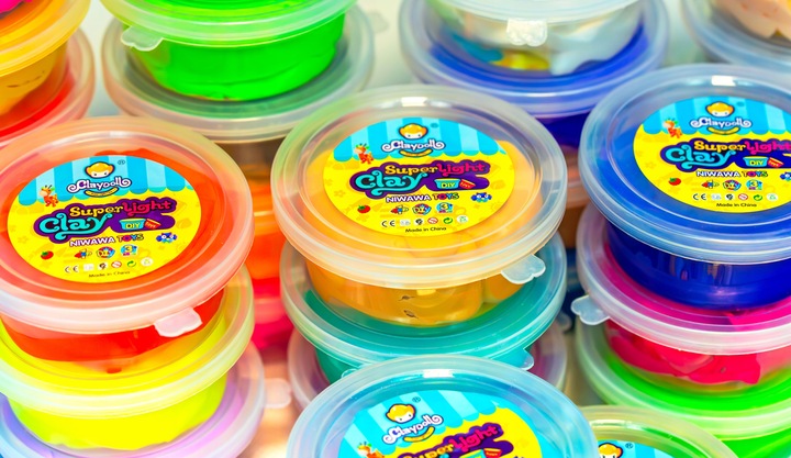 MAGICZNA PLASTELINA MASA PLASTYCZNA PIANKOLINA 18 sztuk +Nożyk