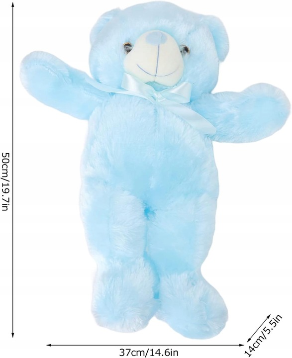 Pluszowy świecący miś LED maskotka pluszak puchaty