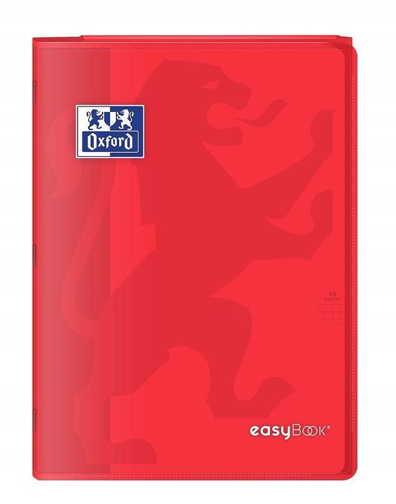 Zeszyt z okładką PP A4 60 kartek w kratkę OXFORD Easybook ZESTAW 8 kolorów
