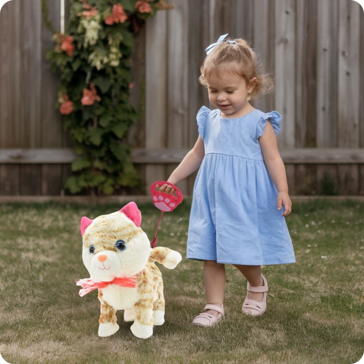 KOTEK INTERAKTYWNY NA SMYCZY MIAUCZY CHODZI GRA DLA DZIECKA NA PREZENT