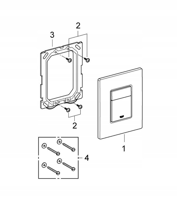Przycisk spłukujący GROHE Skate Cosmopolitan Szczotkowane Złoto 38732GN0