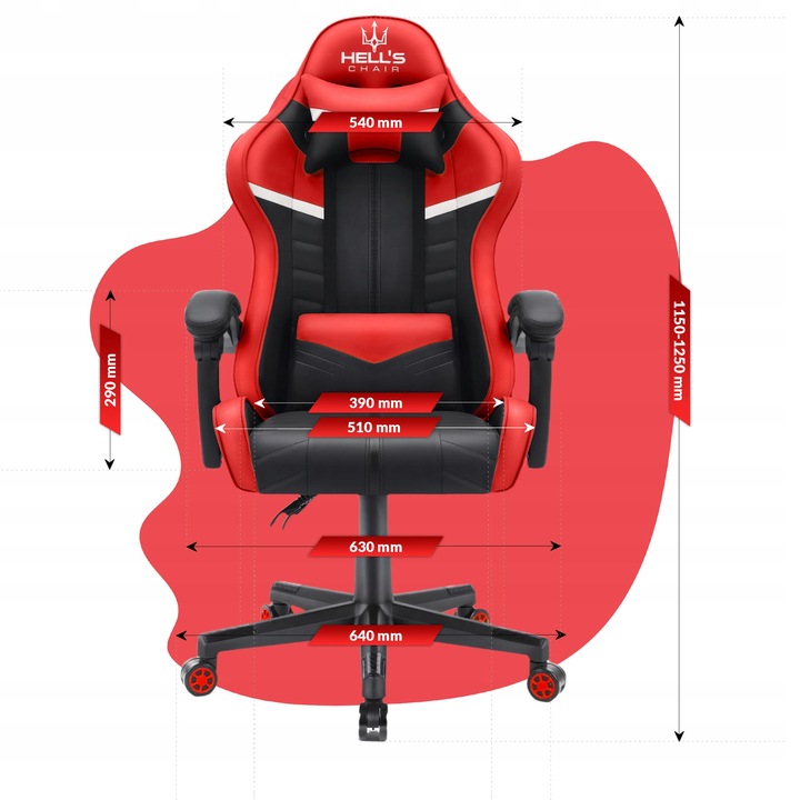 FOTEL GAMINGOWY DLA GRACZA BIUROWY HELL'S