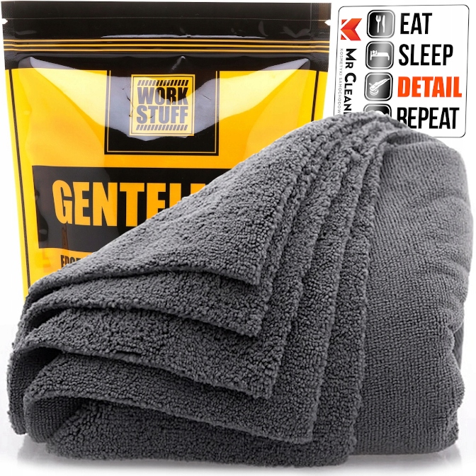 WORK STUFF GENTLEMAN BASIC GREY UNIWERSALNA MIKROFIBRA BEZ OBSZYCIA 40X40CM