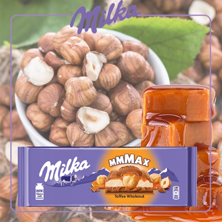 Pakiet 3szt MILKA HAZELNUTS TOFFEE 300G
