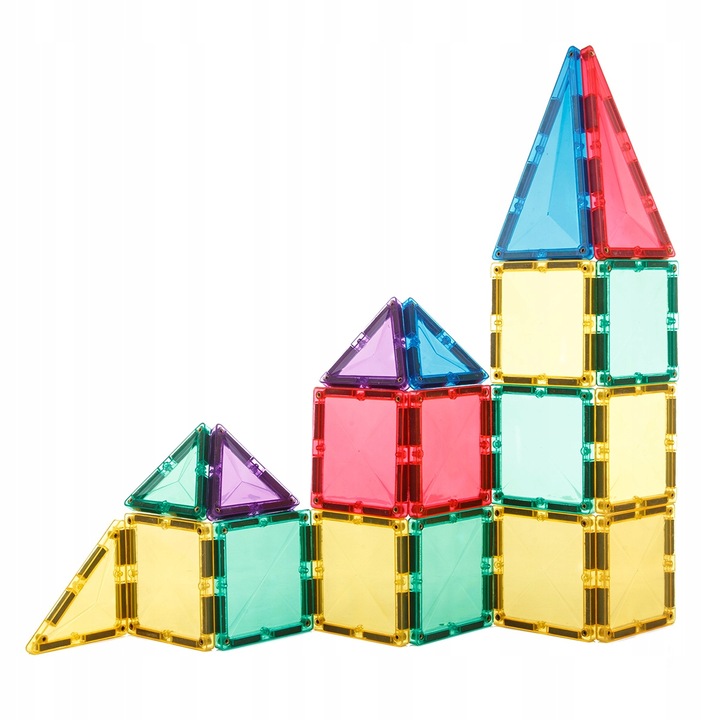 KLOCKI MAGNETYCZNE DUŻE konstrukcyjne Magtiles 32