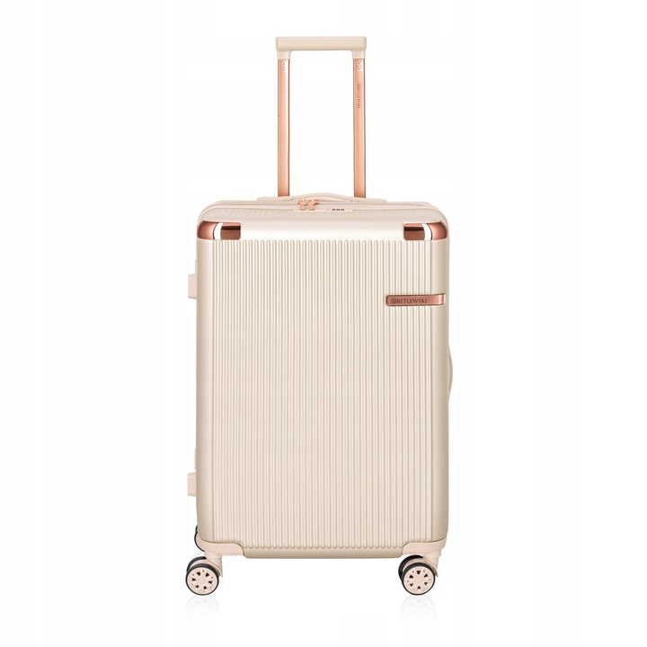 BETLEWSKI Walizka Podróżna duża pojemna na wakacje na kółeczkach stylowa