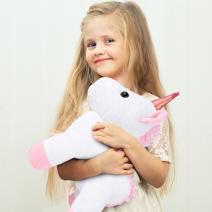 JEDNOROŻEC PLUSZOWY MIEKKI MIĘCIUTKI KONIK PRZYTULANKA PLUSZAK W TOREBCE