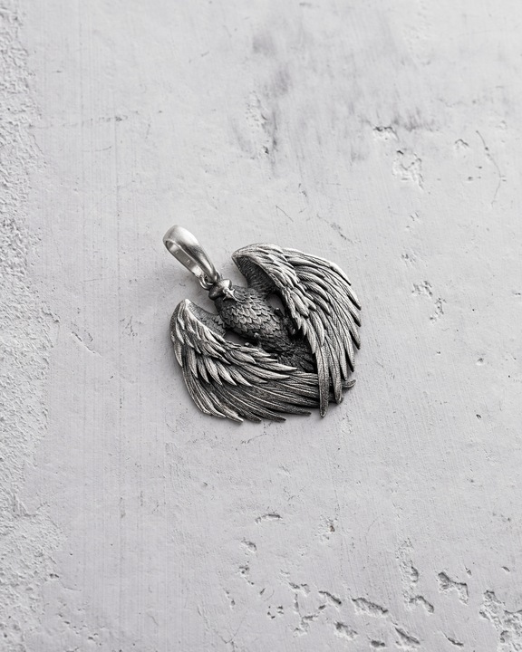 SREBRNY WISIOREK FALCON ZAWIESZKA MĘSKA SREBRO PRÓBA 925 REYTEL NA PREZENT