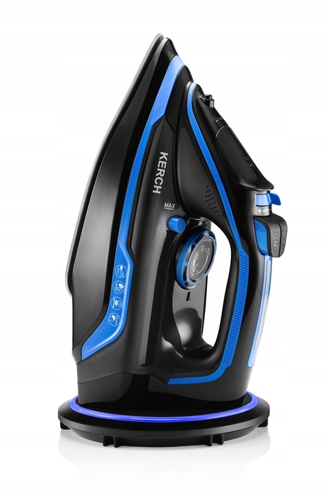 ŻELAZKO BEZPRZEWODOWE PAROWE KERCH ULTIMATE BLUE POWŁOKA CERAMICZNA 2600W