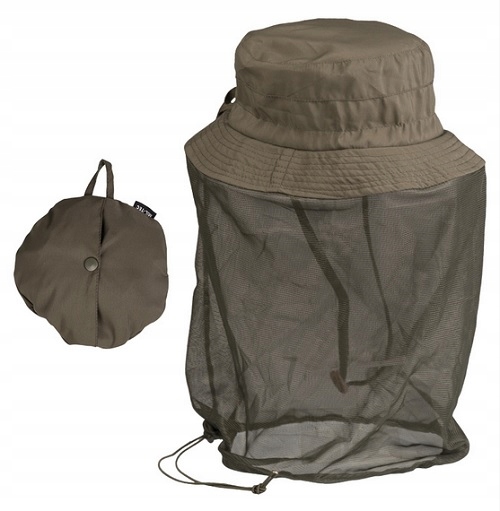 Kapelusz z MOSKITIERĄ uniwersalny BOONIE wędkarski OLIVE