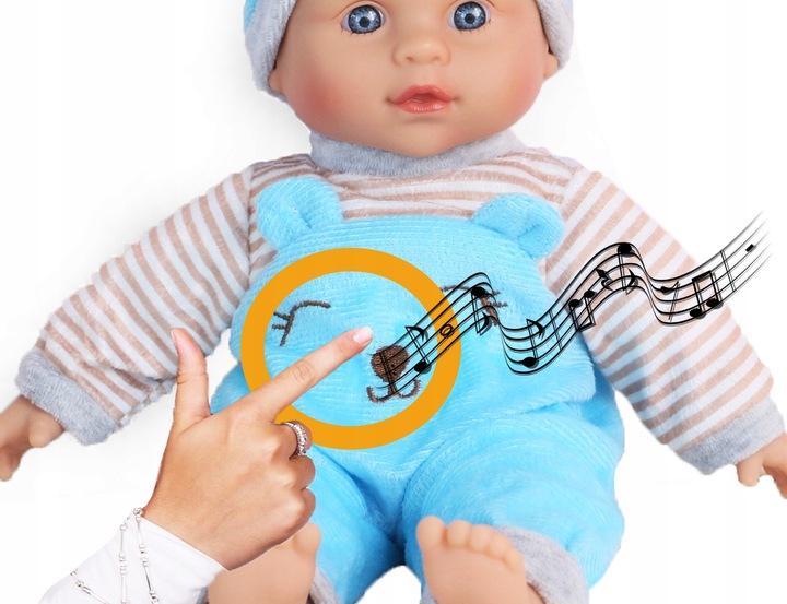 SMILY PLAY Lalka bobas jak żywa interaktywna miękka mówi śpiewa ubranko 32