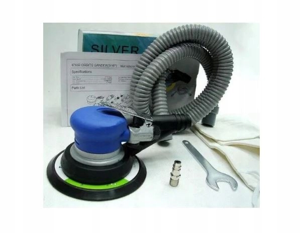 SZLIFIERKA OSCYLACYJNA PNEUMATYCZNA MIMOŚRODOWA 150mm Z WĘŻEM REGULACJA