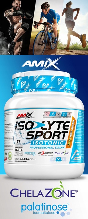 ISOTONIC Isolyte elektrolity IZOTONIK W PROSZKU DLA BIEGACZY, KOLARZY Mango