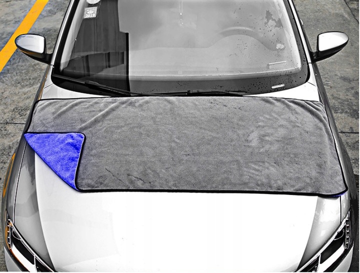 PUSZYSTY RĘCZNIK DO OSUSZANIA AUTA LAKIERU 90x60 Z MIKROFIBRY GRUBY CHŁONNY