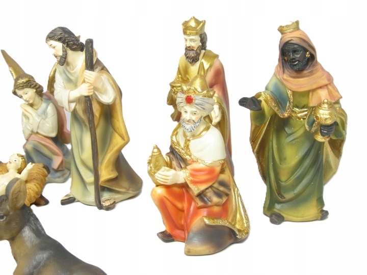 CUDOWNE Figurki do Szopki KOLOROWE, 11-części - maks. 7,0cm wysokie