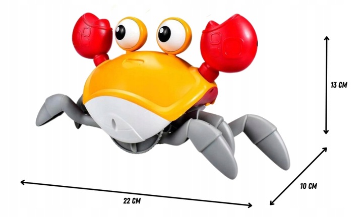 UCIEKAJĄCY PEŁZAJĄCY KRAB CHODZĄCY ZABAWKA INTERAKTYWNA dla DZIECKA LED XL