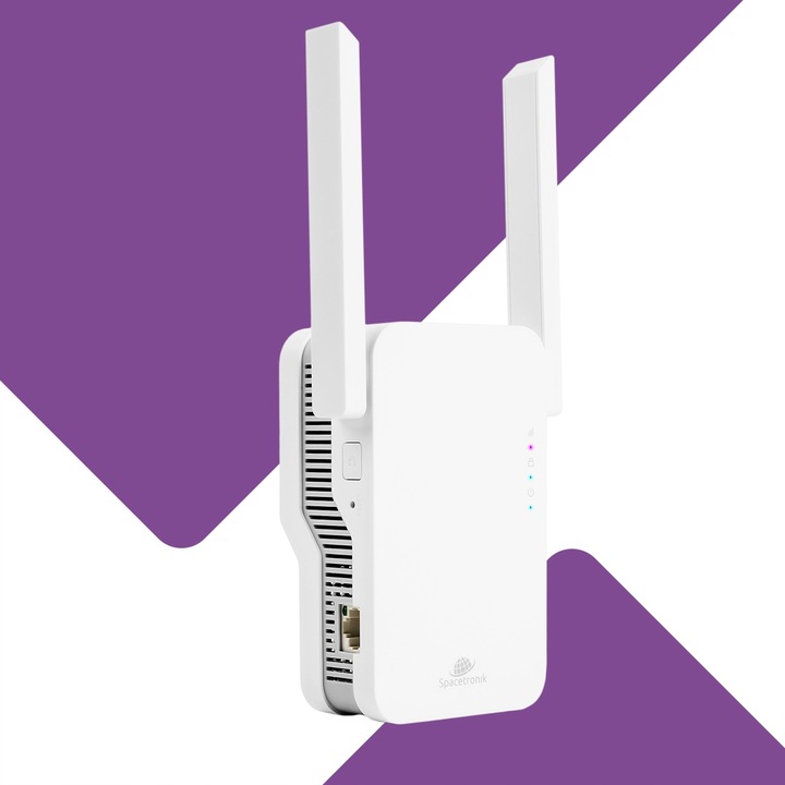 Wzmacniacz WiFi Sygnału 5Ghz MOCNY Repeater Spacetronik SP-RE12 1.2 Gb/s