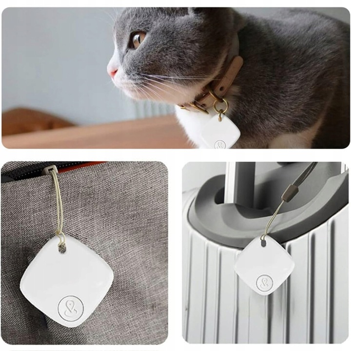 Lokalizator Kluczy Torby Smart Air Tag MFI Apple Find My BLE 5.2 - Biały