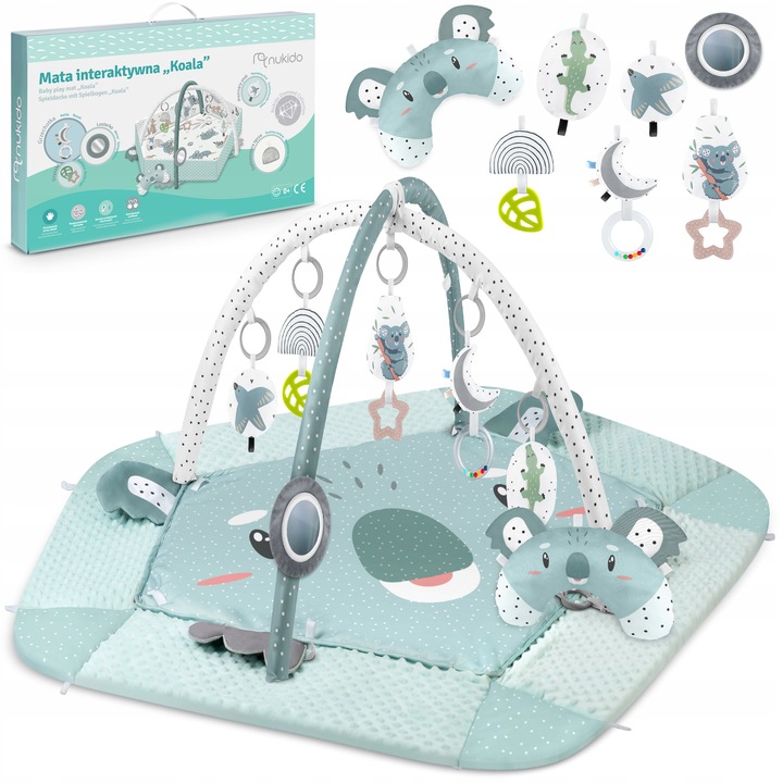 MATA EDUKACYJNA INTERAKTYWNA DWUSTRONNA SKŁADANA XXL 5w1 NUKIDO PODUSZKA