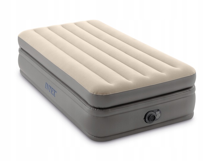 MATERAC DMUCHANY WELUROWY ŁÓŻKO INTEX Z POMPKĄ
