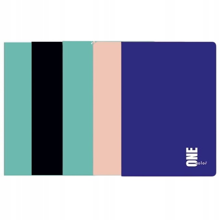 Zeszyt A5 60 Kartek Kratka z marginesem One Color Interdruk zestaw 5szt.