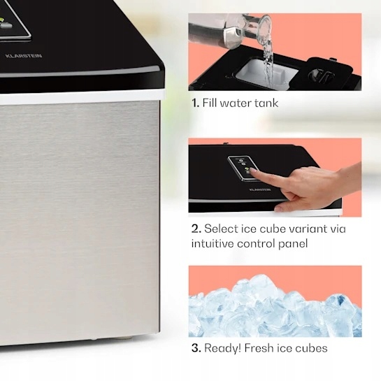 Kostkarka do lodu Klarstein Clearcube Krystaliczny Przeźroczysty Lód 13kg