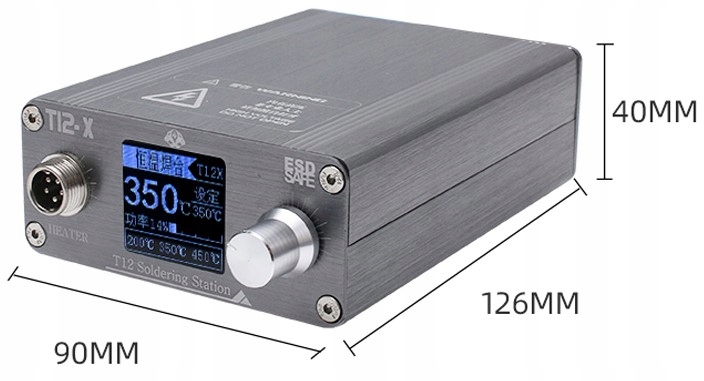 Stacja lutownicza lutownica OSS TEAM T12-X 72W na groty T12 oporowa 480st.