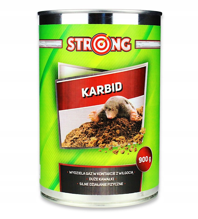 SILNY ODSTRASZACZ ŚRODEK NA KRETY NORNICE KARBID SUPER JAKOŚĆ DUŻE KAWAŁKI