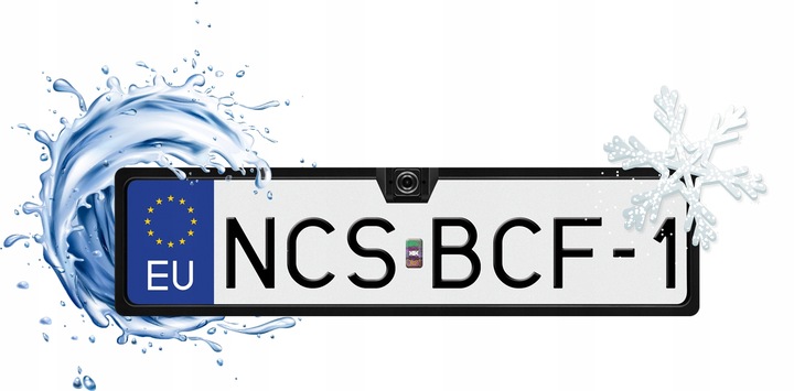 KAMERA COFANIA W RAMCE TABLICY REJESTRACYJNEJ 1280p AHD / NTSC FISHEYE 170°