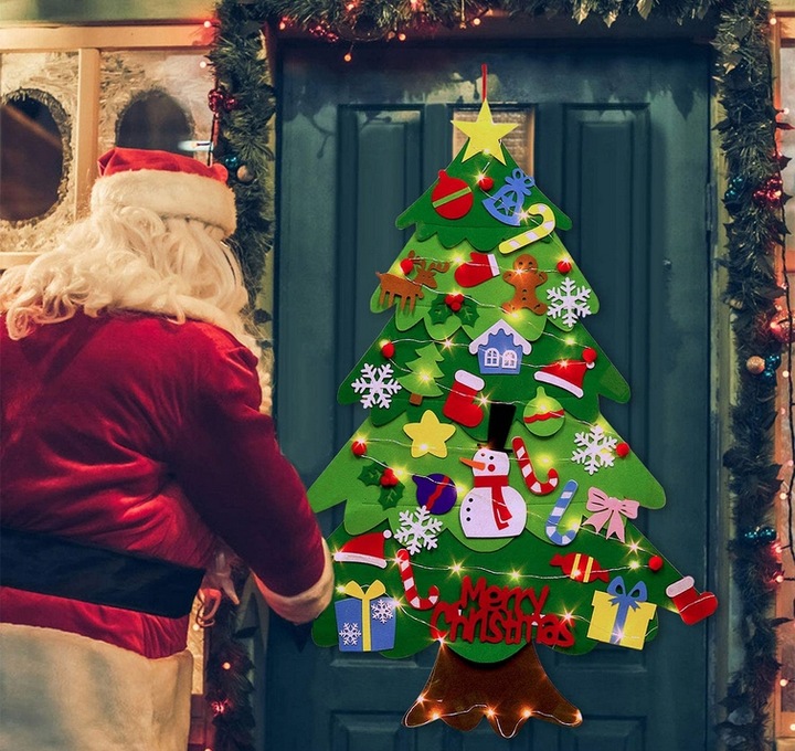 Choinka FILC RZEPY Święta dzieci + LED 100 cm