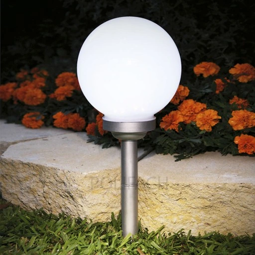 lampa solarna MLECZNA KULA lampka 15cm 4 LED P-015
