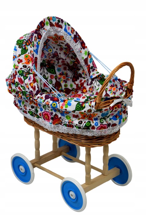 Wiklinowy wózek dla lalek wozek wózki 16 kolorów