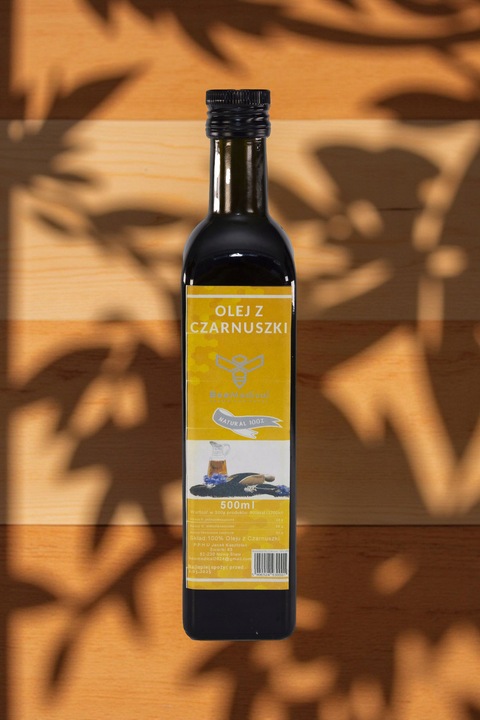 Olej Z Czarnuszki 500ml ml Tłoczony Na Zimno Czarnuszka Nierafinowany