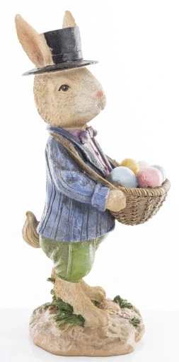 FIGURKA - WIELKANOCNY ZAJĄC KRÓLIK Z PISANKAMI III