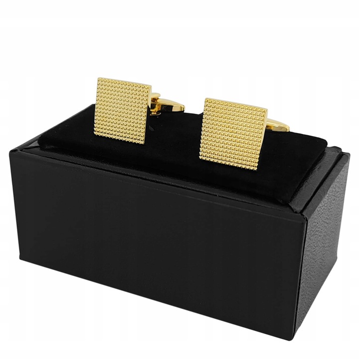 Spinki Do Mankietów Złote Koszuli Męskie Kwadratowe Diamentowane