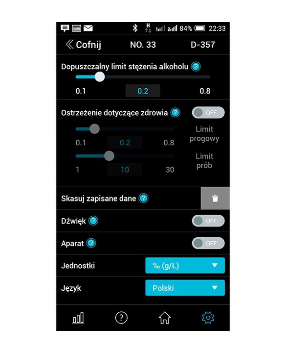 Alkomat BACscan Mobile z Bluetooth 4.0+kalibracje