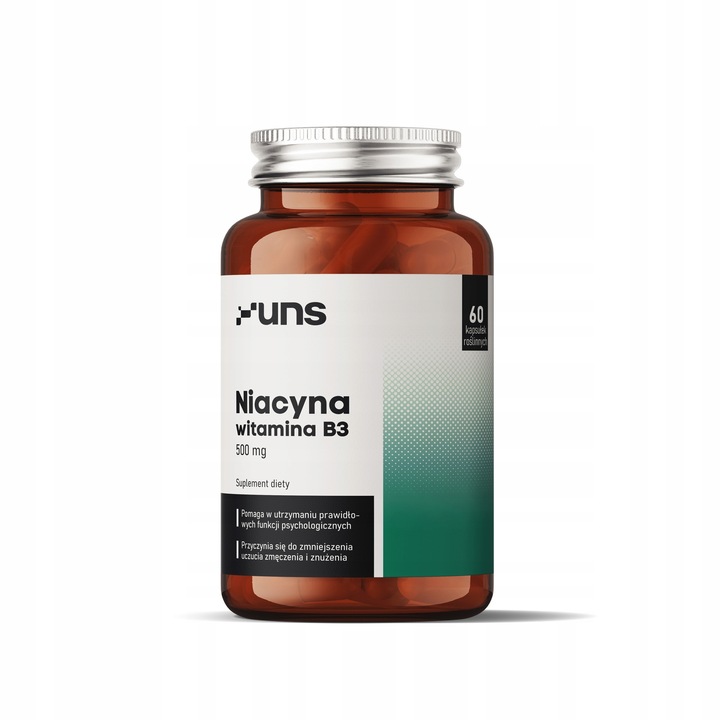 UNS NIACYNA 500 mg WITAMINA B3 60 vege kaps.