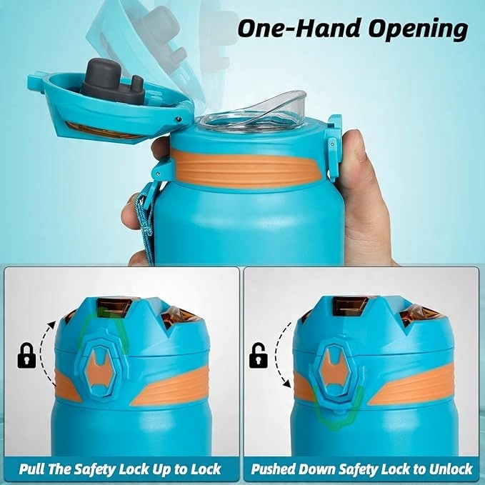 Kubek termiczny Termos Bidon na napoje kawę Sportowy izolowany z ustnikiem