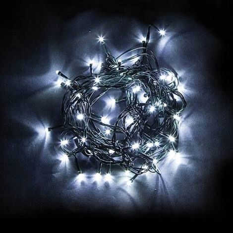 LAMPKI CHOINKOWE ŚWIATEŁKA 200 LED BIAŁY ZIMNY ZEWNĘTRZNE WEWNĘTRZNE FLASH
