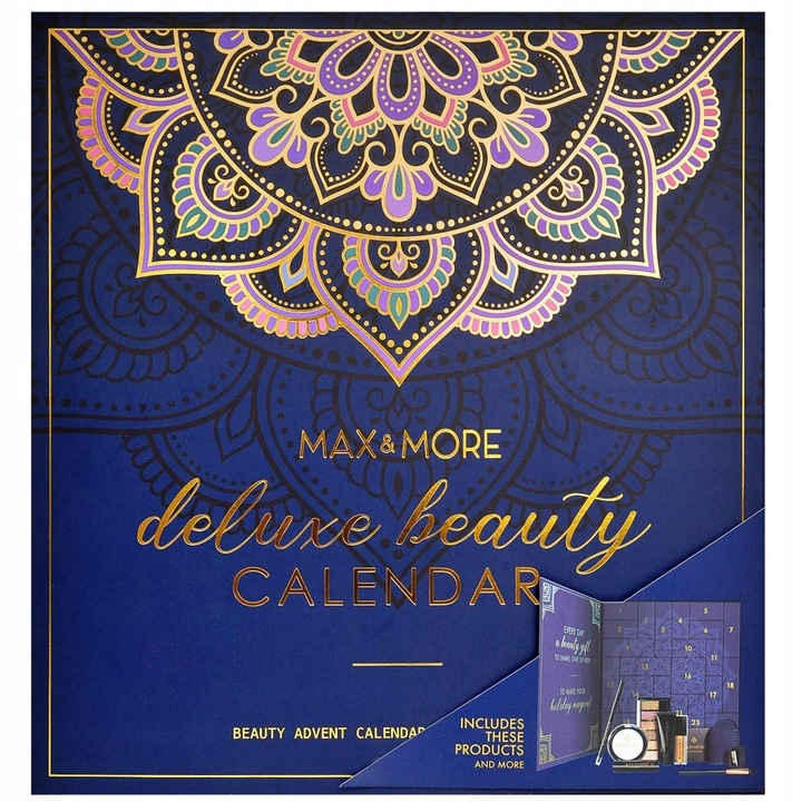 Kalendarz Adwentowy MAX & MORE 24 LUKSUSOWE kosmetyki do twarzy i ciała ONA