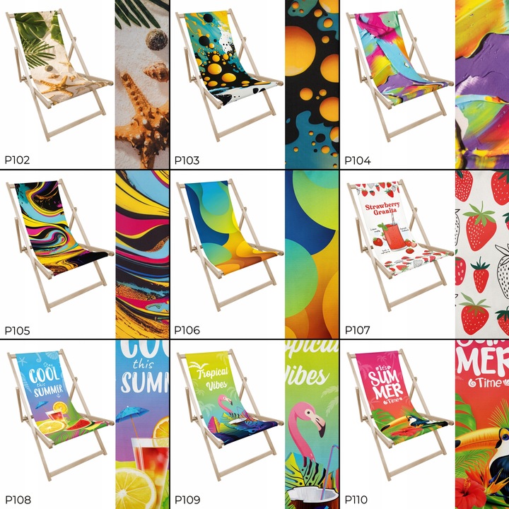 Płachta na leżak do ogrodu WZORY nadruk FULLPRINT PŁACHTA NA LEŻAK PLAŻOWY