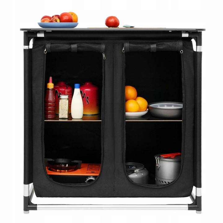 Szafka Turystyczna Kempingowa Składana Przenośna Z Blatem Wolnostojąca NILS