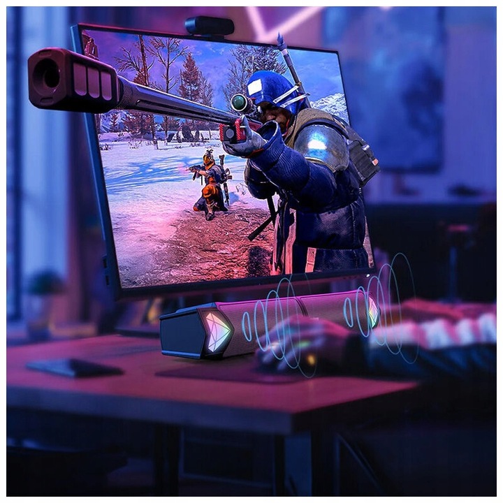 ONIKUMA L1 GŁOŚNIKI GAMINGOWE DO KOMPUTERA SOUNDBAR USB RGB LED BLUETOOTH