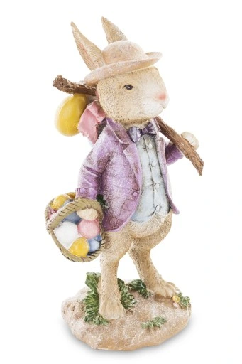 FIGURKA - WIELKANOCNY ZAJĄC KRÓLIK Z PISANKAMI II