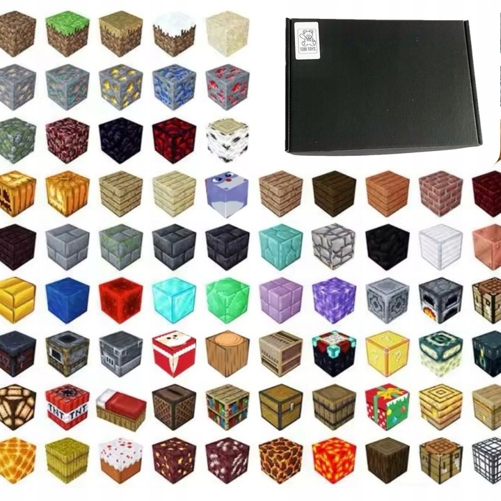 Klocki Magnetyczne Minecraft Sześciany 100 szt.