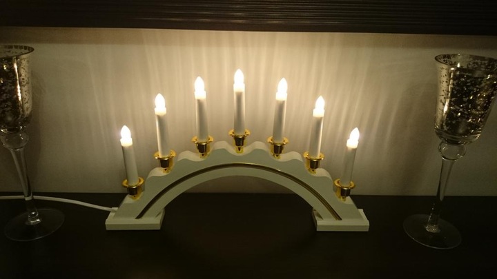 Dekoracja okienna - świecznik CELINE 700446 biały